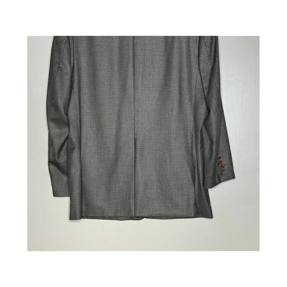 Silk Wool Ralph Lauren Houndstooth‎ Blazer Sport Coat 42R